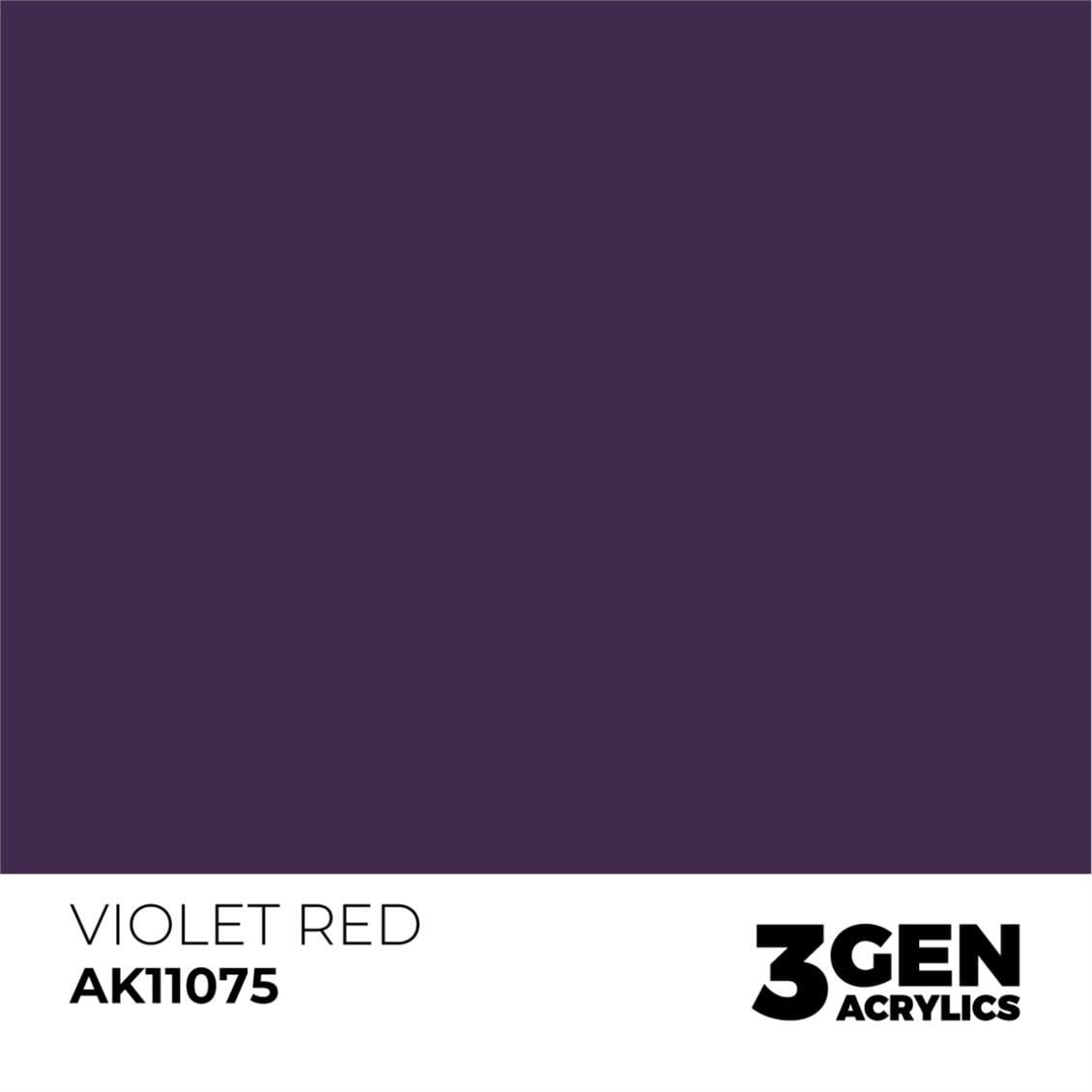 AK 11075 17 ml. Violet Red, 3GEN Akrilik Model Boyası