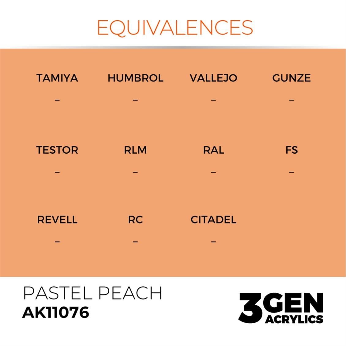 AK 11076 17 ml. Pastel Peach, 3GEN Akrilik Model Boyası
