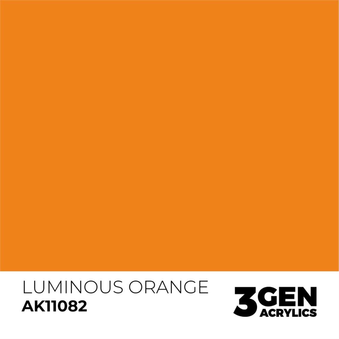 AK 11082 17 ml. Luminous Orange, 3GEN Akrilik Model Boyası