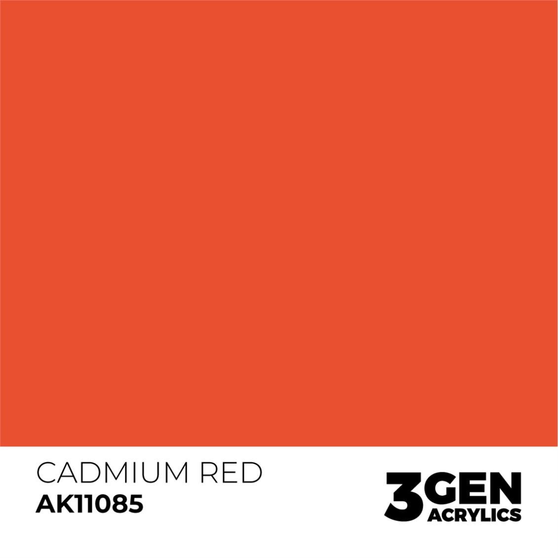 AK 11085 17 ml. Cadmium Red, 3GEN Akrilik Model Boyası