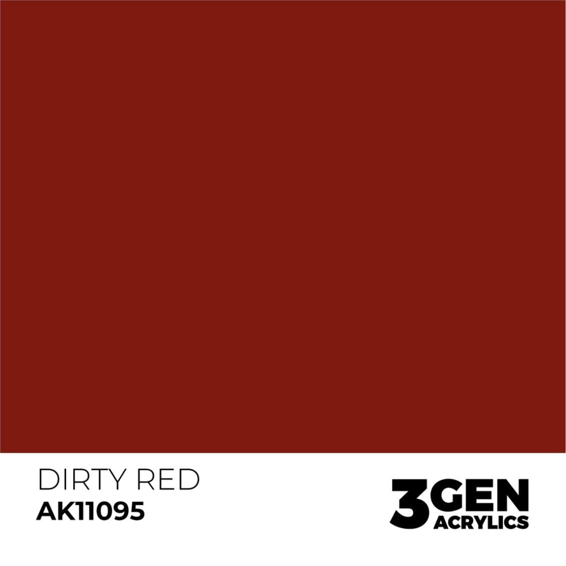 AK 11095 17 ml. Dirty Red, 3GEN Akrilik Model Boyası