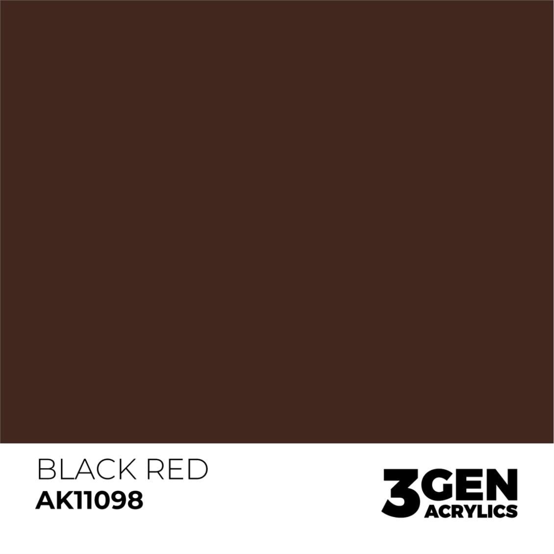 AK 11098 17 ml. Black Red, 3GEN Akrilik Model Boyası