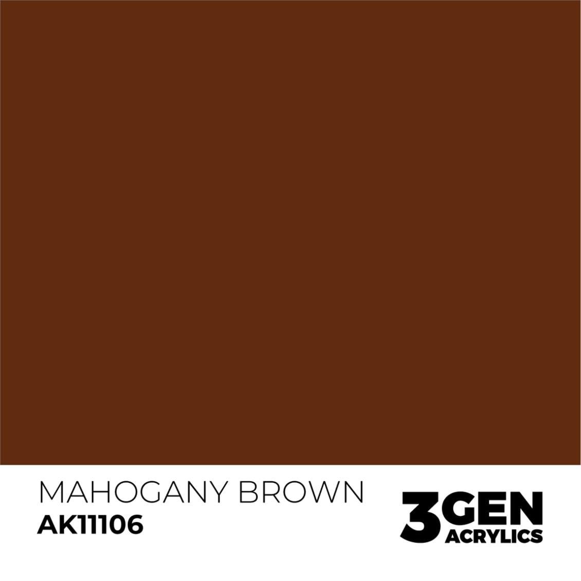 AK 11106 17 ml. Mahogany Brown, 3GEN Akrilik Model Boyası