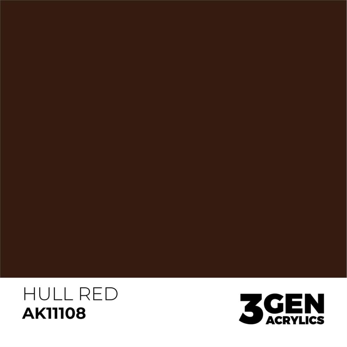 AK 11108 17 ml. Hull Red, 3GEN Akrilik Model Boyası