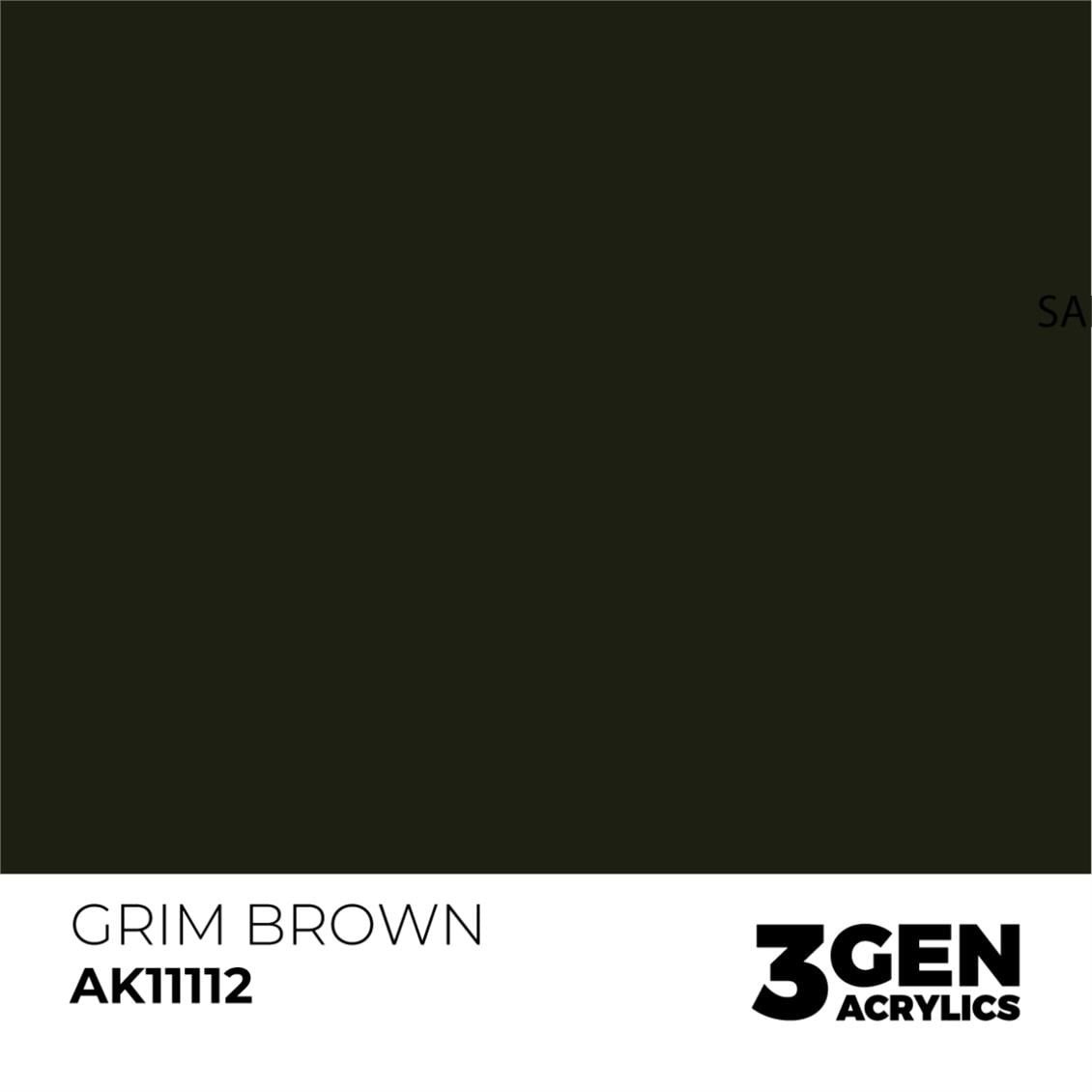 AK 11112 17 ml. Grim Brown, 3GEN Akrilik Model Boyası