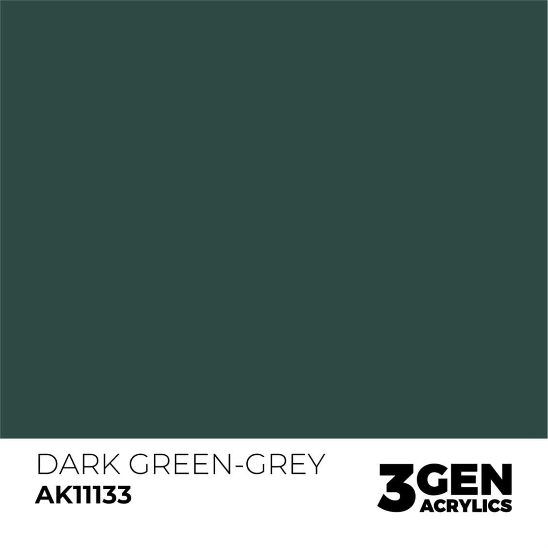 AK 11133 17 ml. Dark Green-Grey, 3GEN Akrilik Model Boyası