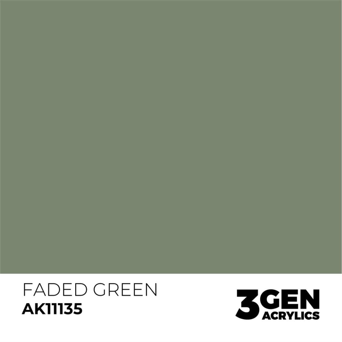 AK 11135 17 ml. Faded Green, 3GEN Akrilik Model Boyası