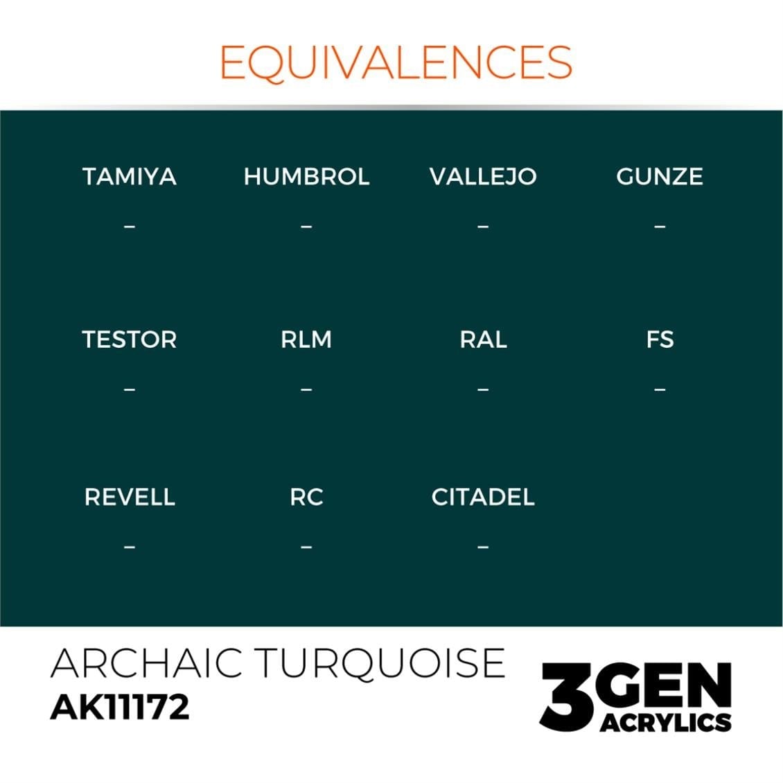 AK 11172 17 ml. Archaic Turquoise, 3GEN Akrilik Model Boyası