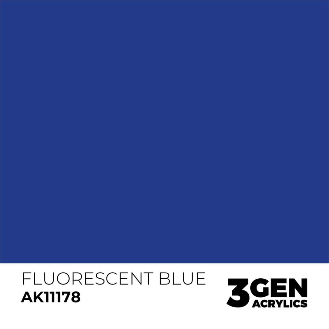 AK 11178 17 ml. Fluorescent Blue, 3GEN Akrilik Model Boyası