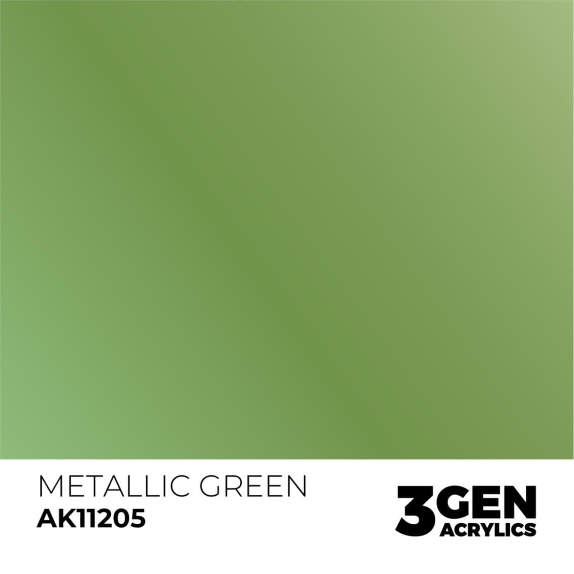AK 11205 17 ml. Metallic Green, 3GEN Akrilik Model Boyası