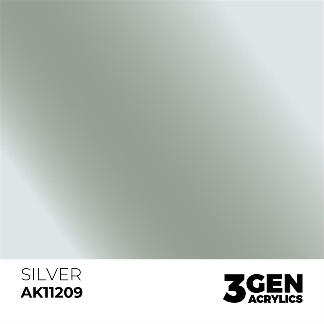 AK 11209 17 ml. Silver, 3GEN Akrilik Model Boyası
