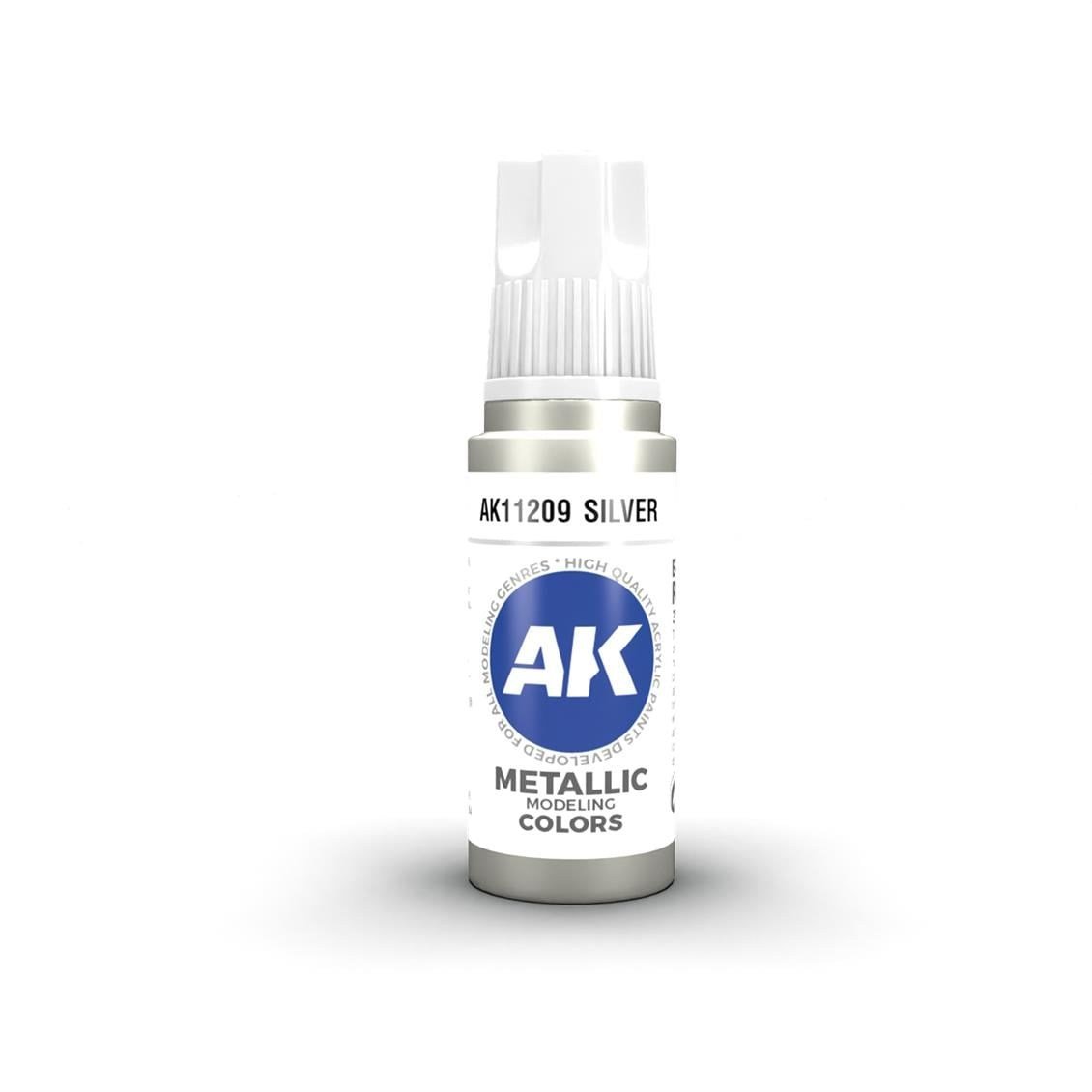 AK 11209 17 ml. Silver, 3GEN Akrilik Model Boyası