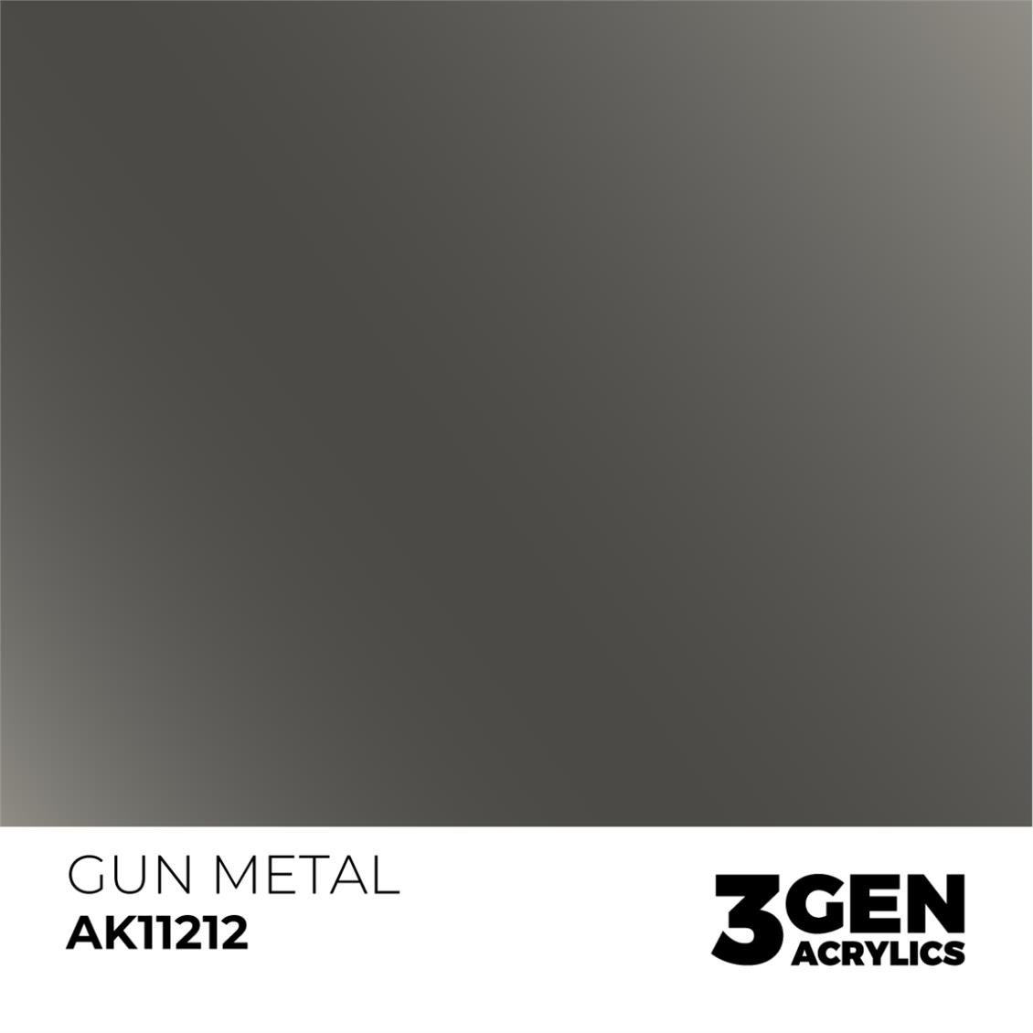 AK 11212 17 ml. Gun Metal, 3GEN Akrilik Model Boyası