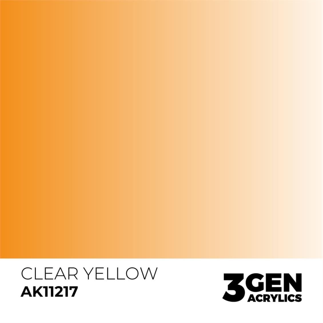 AK 11217 17 ml. Şeffaf Sarı, 3GEN Akrilik Model Boyası