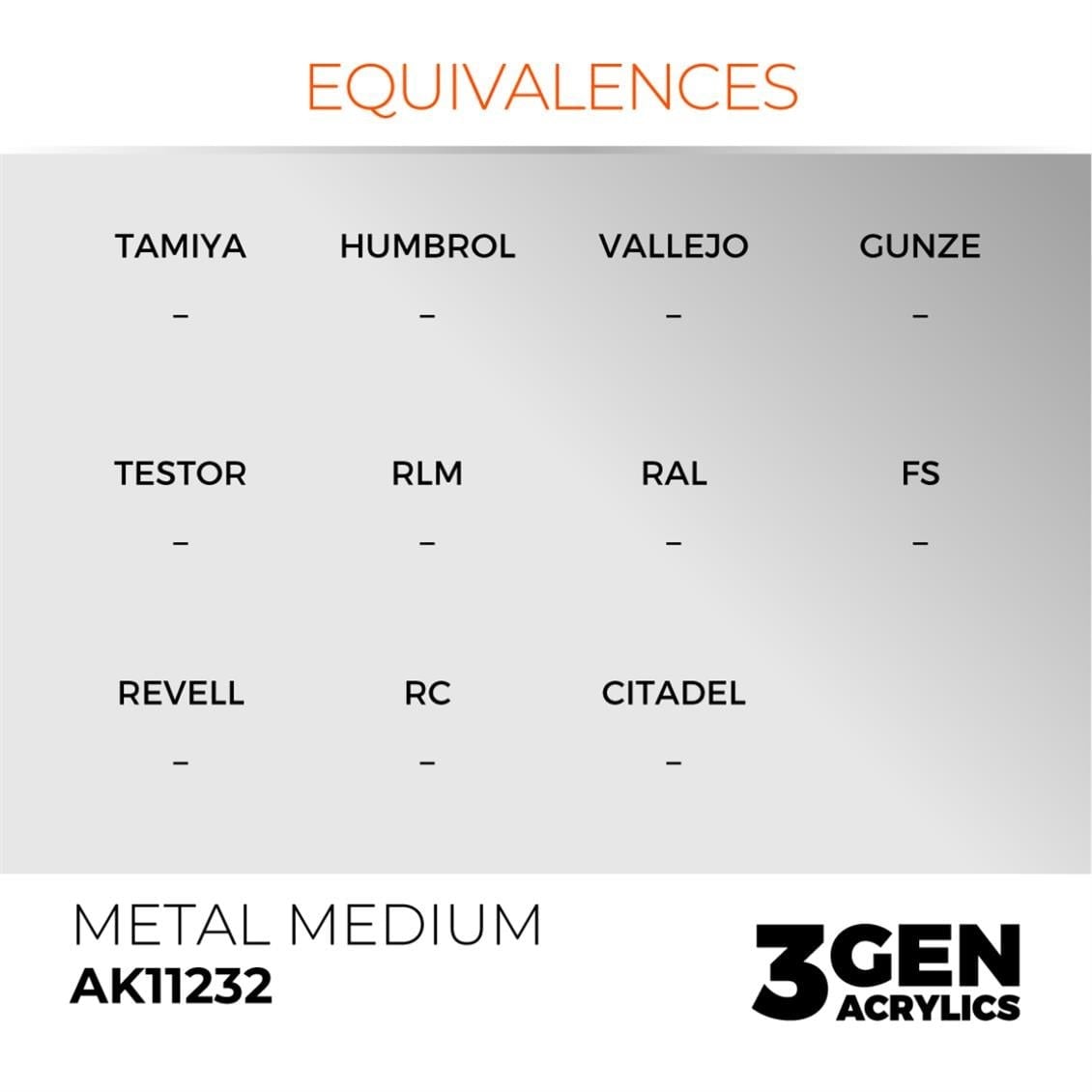 AK 11232 17 ml. Metal Medium (Metalik Renge Dönüştürücü)