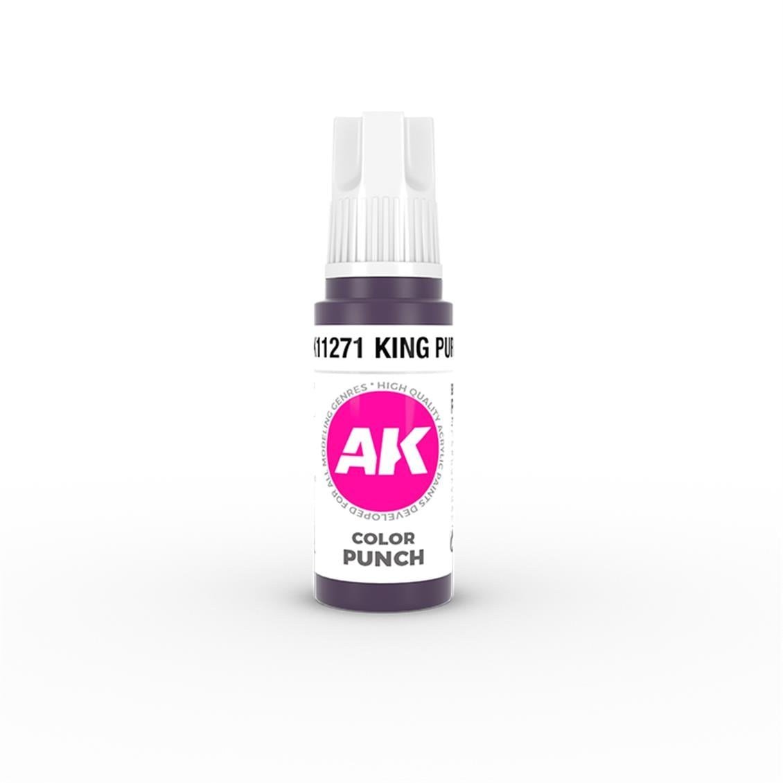 AK 11271 17 ml. Mor Kral (King Purple Color Punch), Ultra Pigmentli 3GEN Akrilik Model Boyası