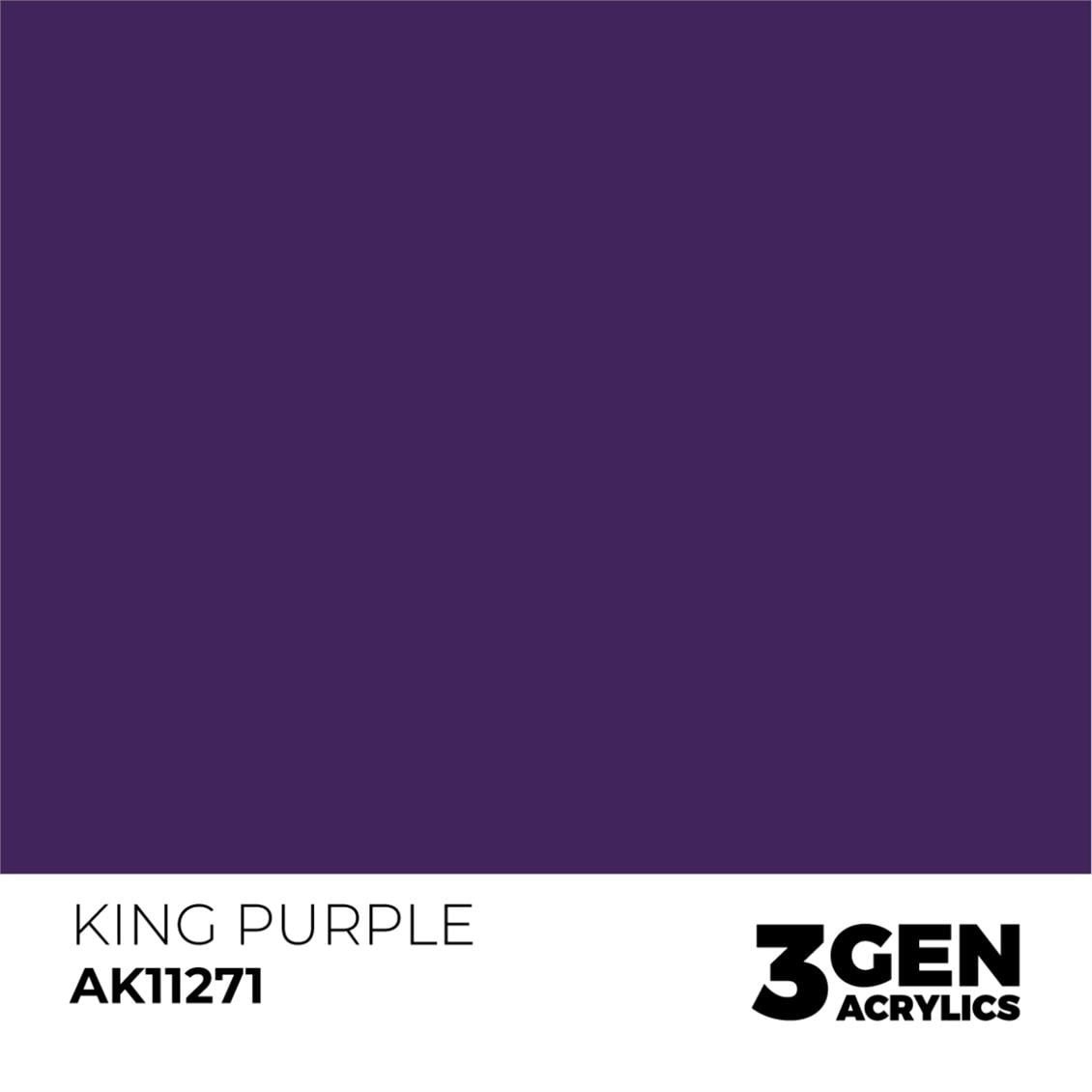 AK 11271 17 ml. Mor Kral (King Purple Color Punch), Ultra Pigmentli 3GEN Akrilik Model Boyası