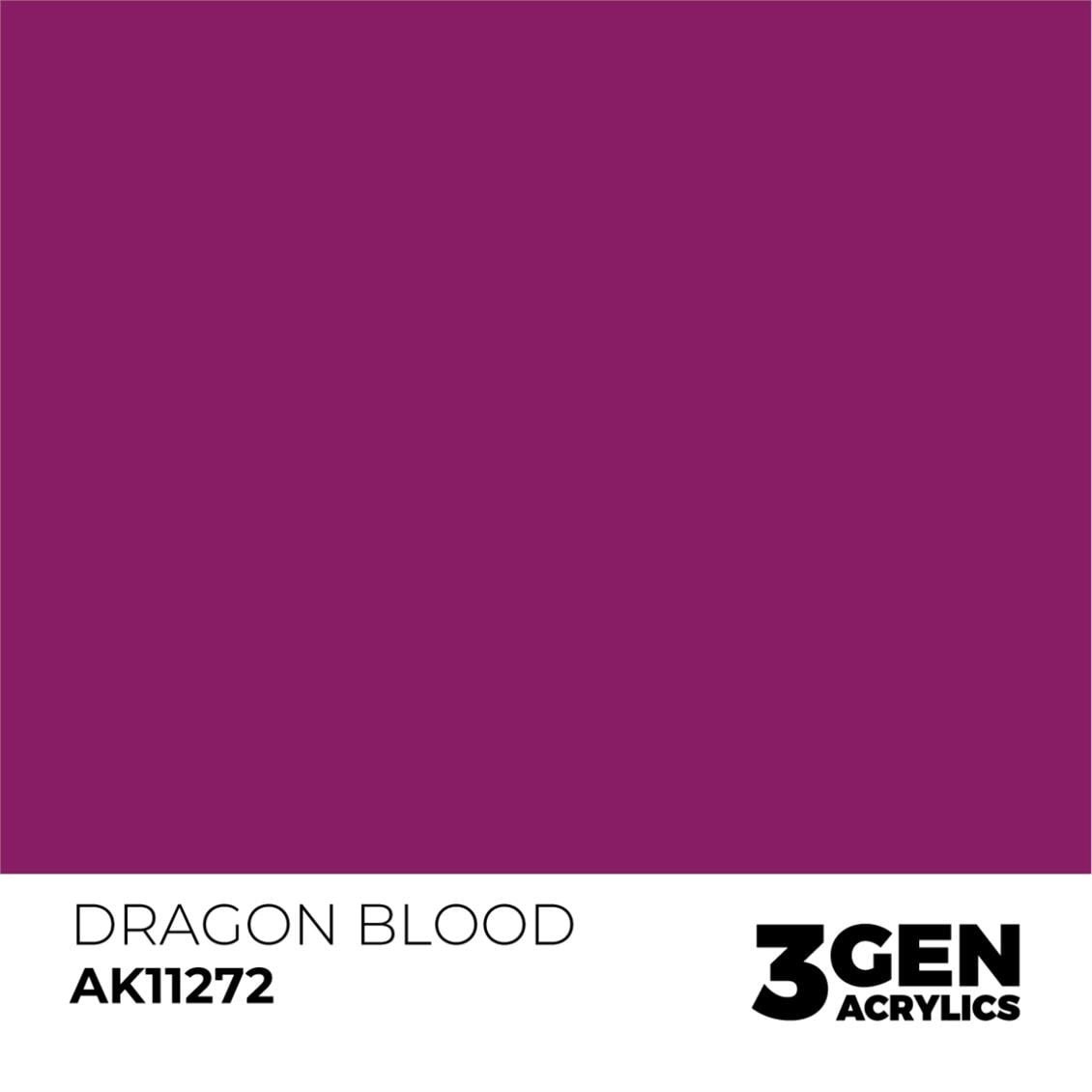 AK 11272 17 ml. Ejderha Kanı (Dragon Blood Color Punch), Ultra Pigmentli 3GEN Akrilik Model Boyası