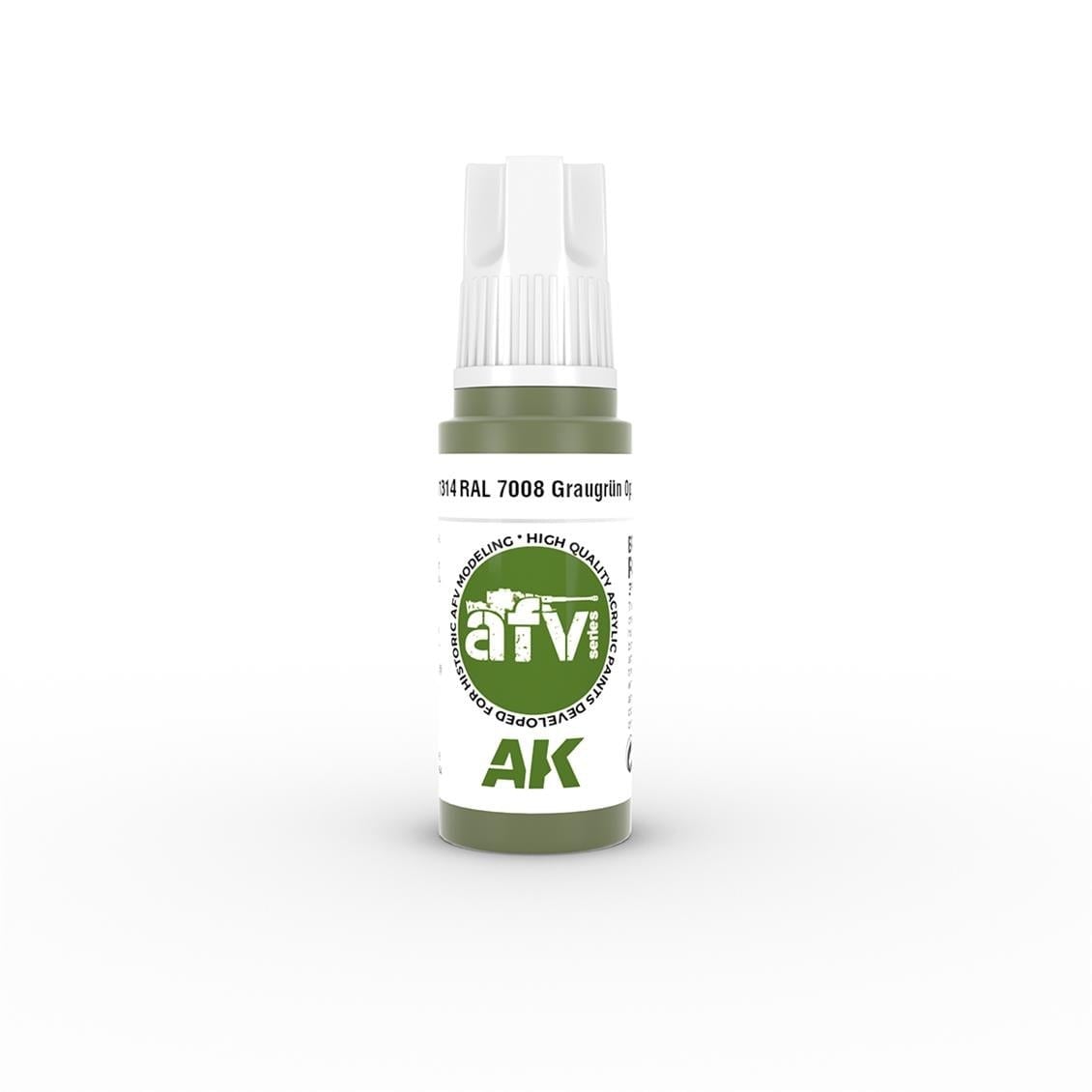 AK 11314 17 ml. RAL 7008 Graugrün Opt 2, AFV Serisi 3GEN Akrilik Model Boyası