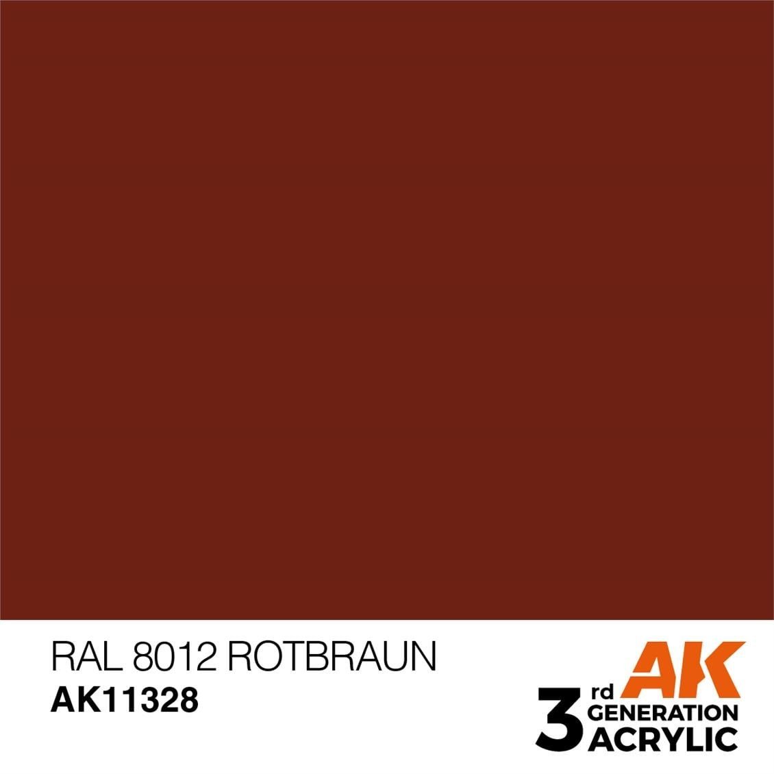 AK 11328 17 ml. RAL 8012 Rotbraun, AFV Serisi 3GEN Akrilik Model Boyası