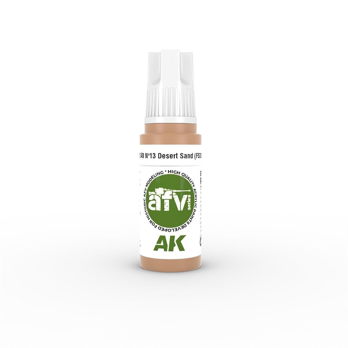 AK 11340 17 ml. Nº13 Desert Sand (FS30279), AFV Serisi 3GEN Akrilik Model Boyası