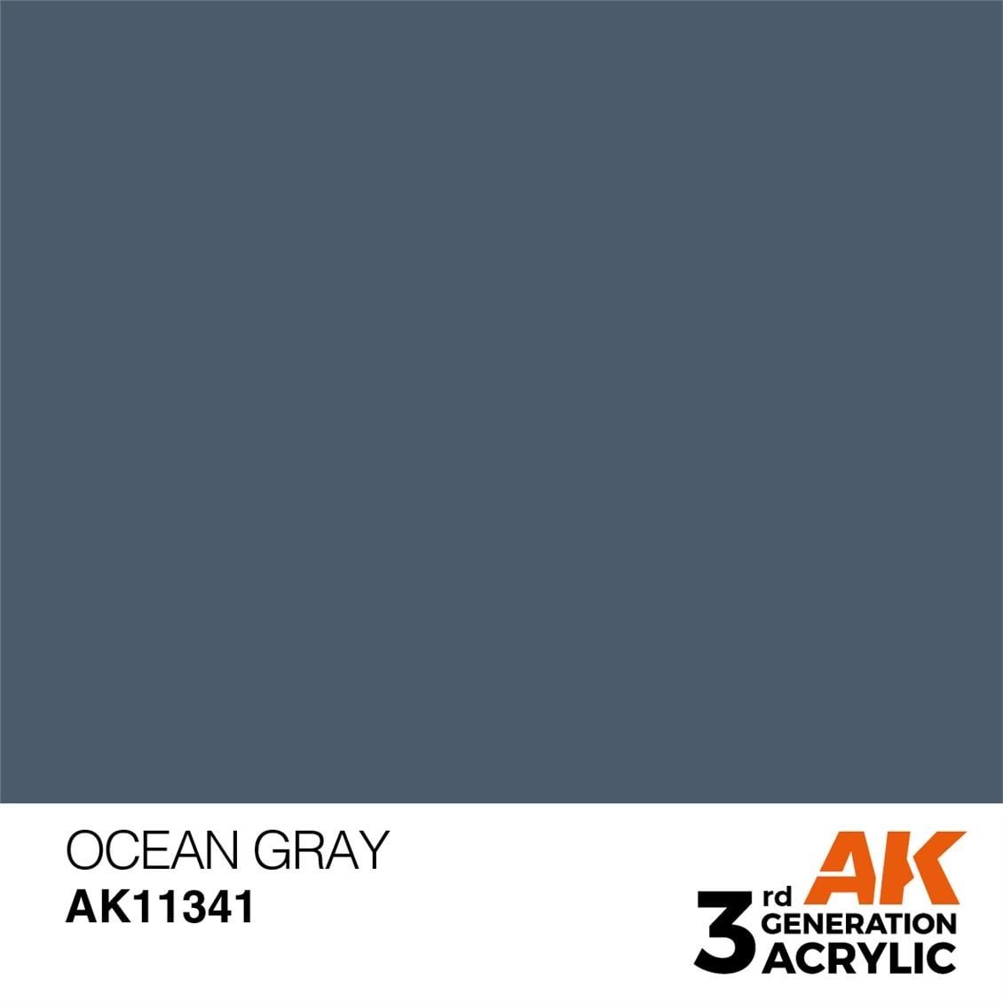 AK 11341 17 ml. Ocean Gray (FS35164), AFV Serisi 3GEN Akrilik Model Boyası
