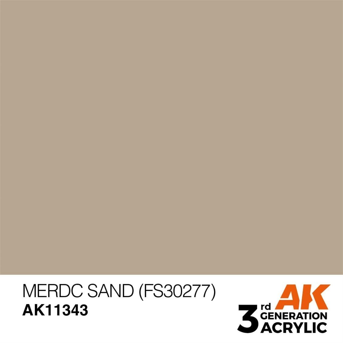 AK 11343 17 ml. MERDC Sand (FS30277), AFV Serisi 3GEN Akrilik Model Boyası