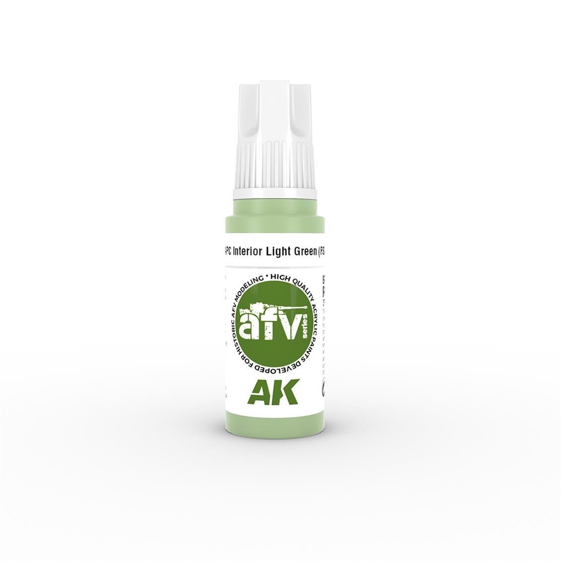 AK 11345 17 ml. APC Interior Light Green (FS24533), AFV Serisi 3GEN Akrilik Model Boyası