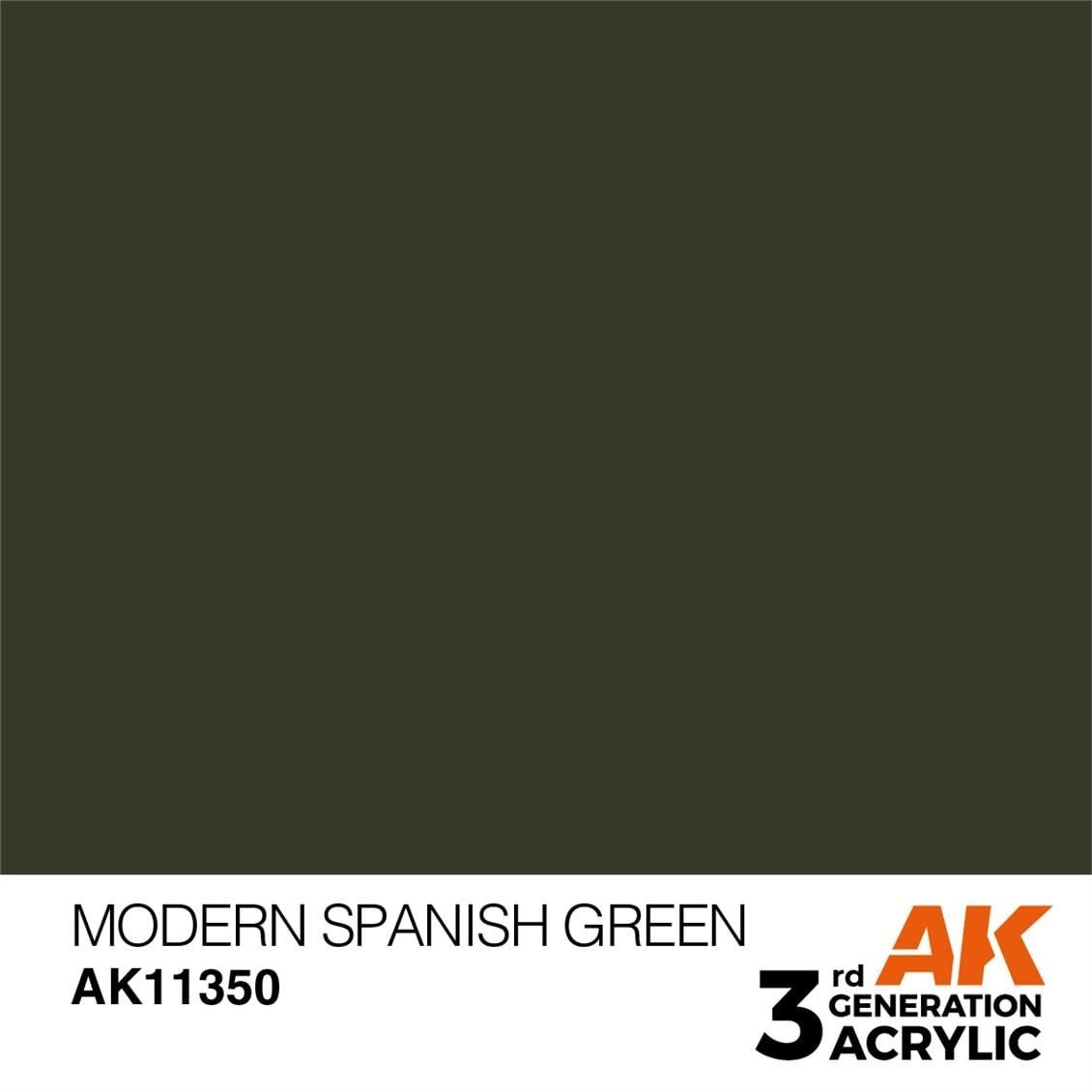 AK 11350 17 ml. Modern Spanish Green, AFV Serisi 3GEN Akrilik Model Boyası