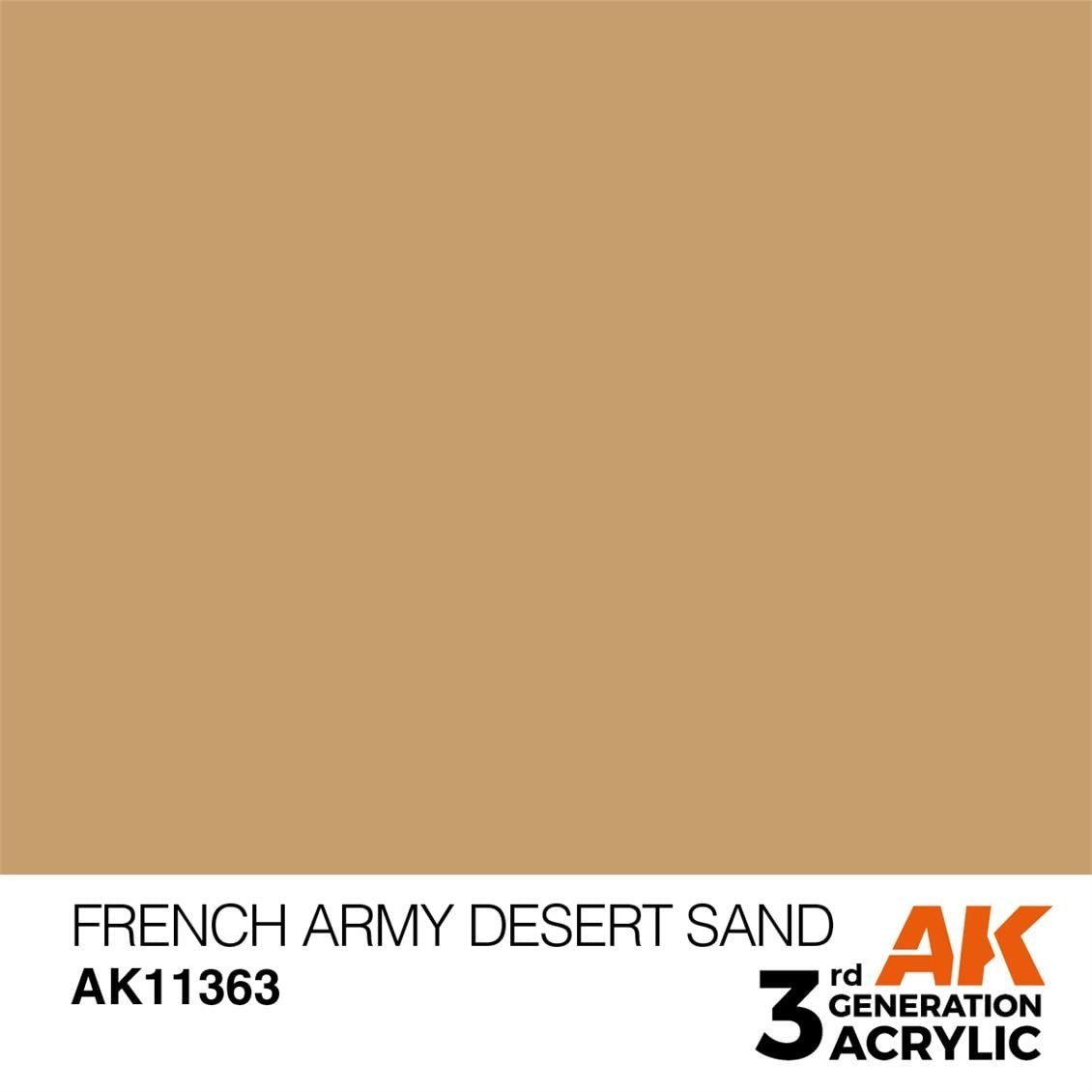 AK 11363 17 ml. French Army Desert Sand, AFV Serisi 3GEN Akrilik Model Boyası