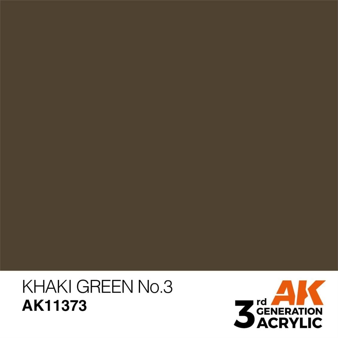 AK 11373 17 ml. Khaki green Nº3, AFV Serisi 3GEN Akrilik Model Boyası