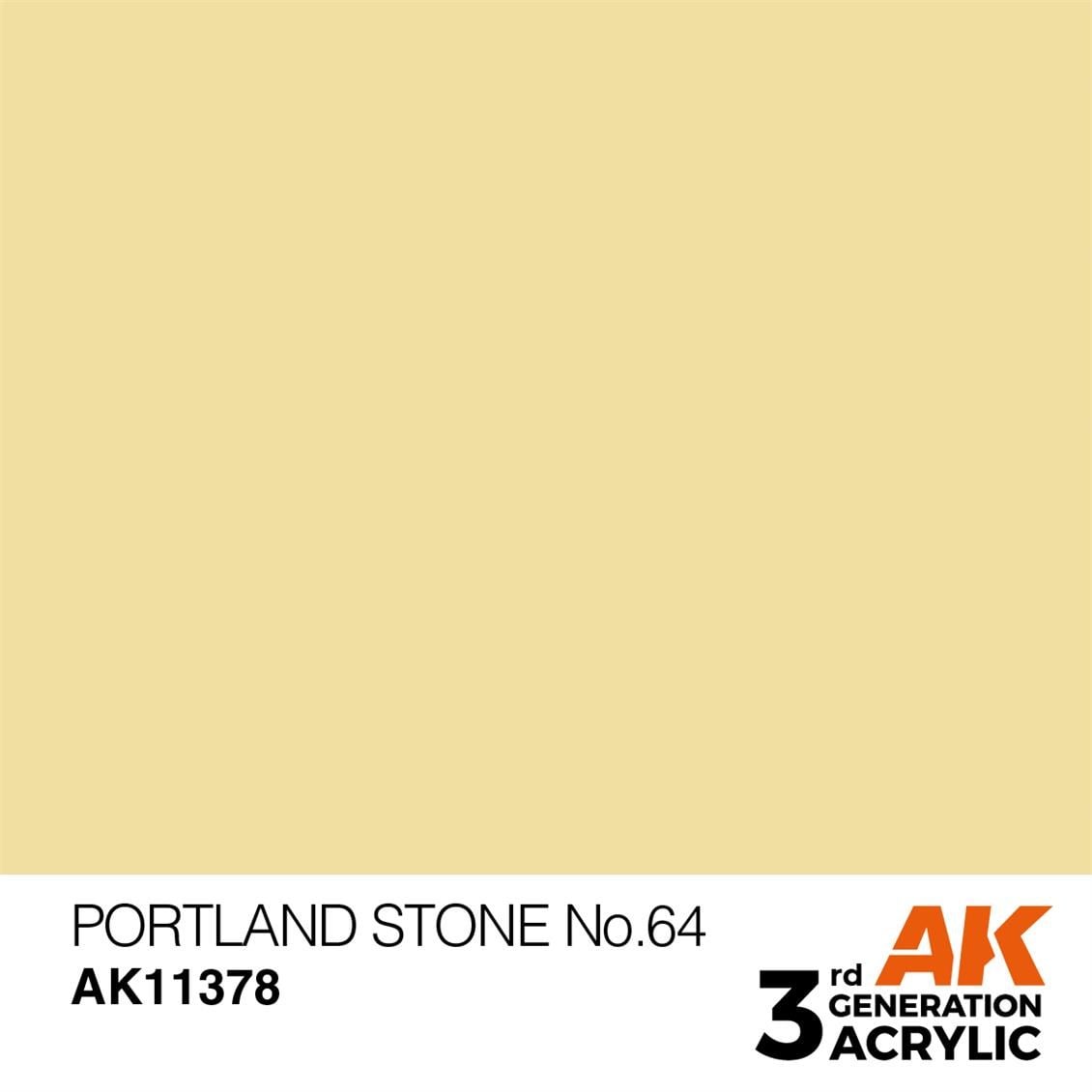 AK 11378 17 ml. Portland Stone No.64, AFV Serisi 3GEN Akrilik Model Boyası