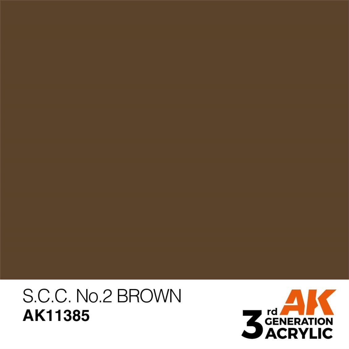 AK 11385 17 ml. S.C.C. No.2 Brown, AFV Serisi 3GEN Akrilik Model Boyası