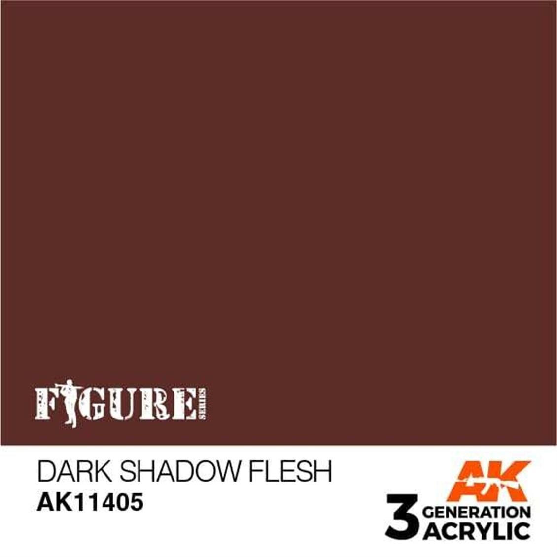 AK 11405 17 ml. Koyu Gölgeli Ten, Figür Serisi 3GEN Akrilik Model Boyası