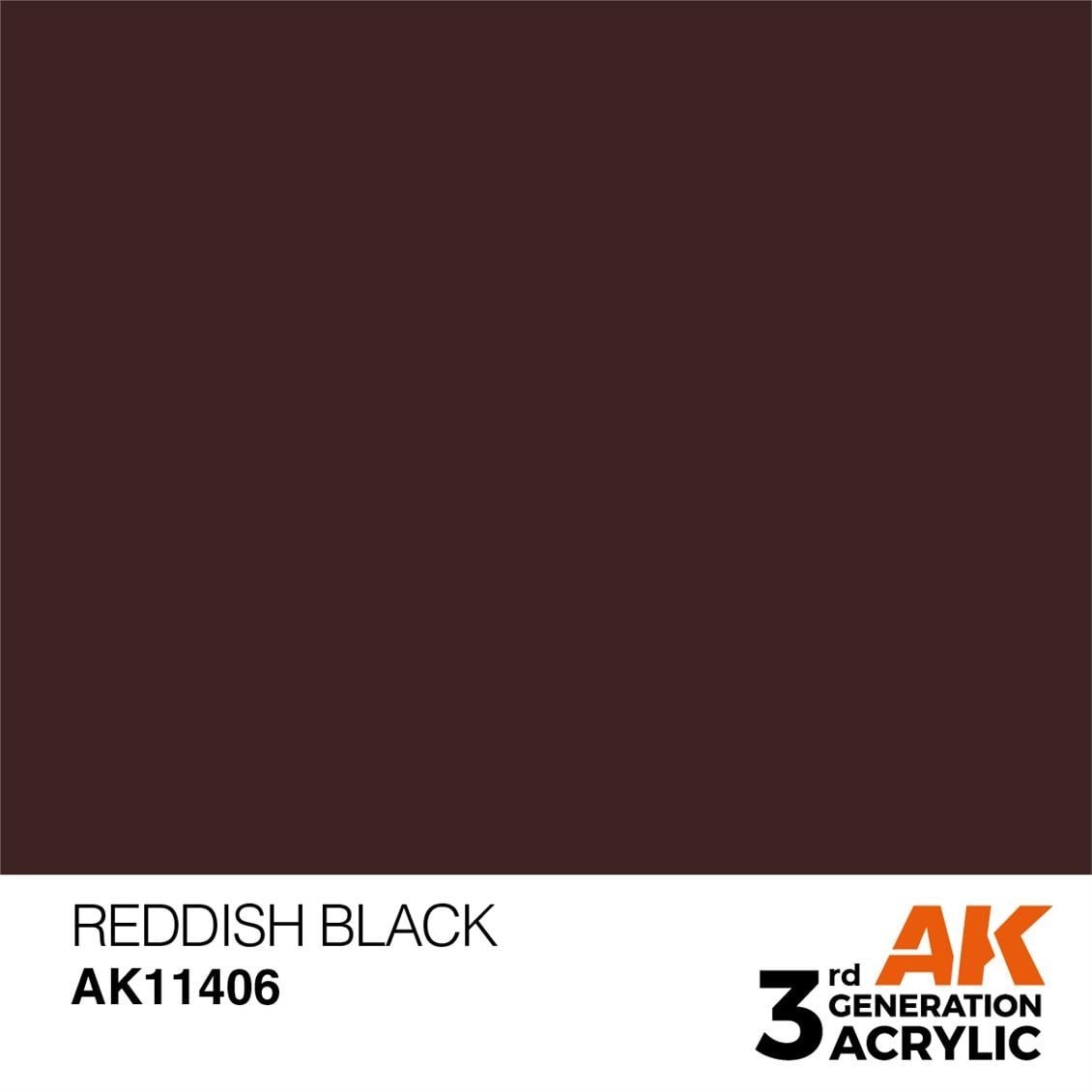 AK 11406 17 ml. Reddish Black, Figür Serisi 3GEN Akrilik Model Boyası