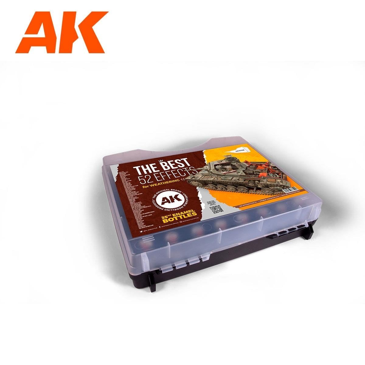 AK 117083G 35 ml. Eskitme Efekt Seti, Plastik Taşıma Çantalı, 52 Adet