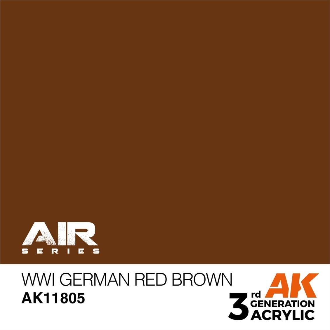 AK 11805 17 ml. WWI German Red Brown, Aircraft Serisi 3GEN Akrilik Model Boyası