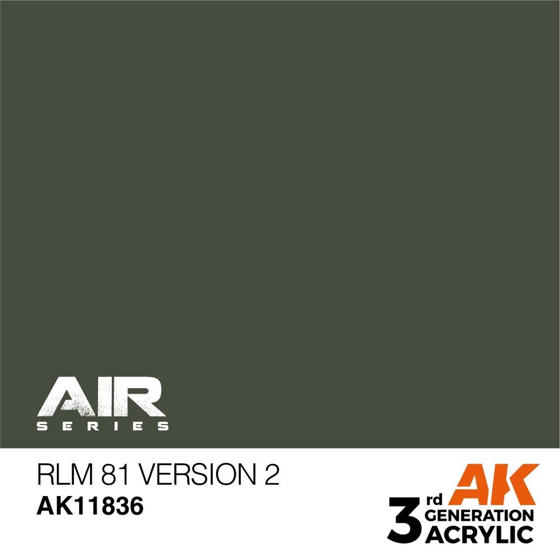 AK 11836 17 ml. RLM 81 Version 2, Aircraft Serisi 3GEN Akrilik Model Boyası