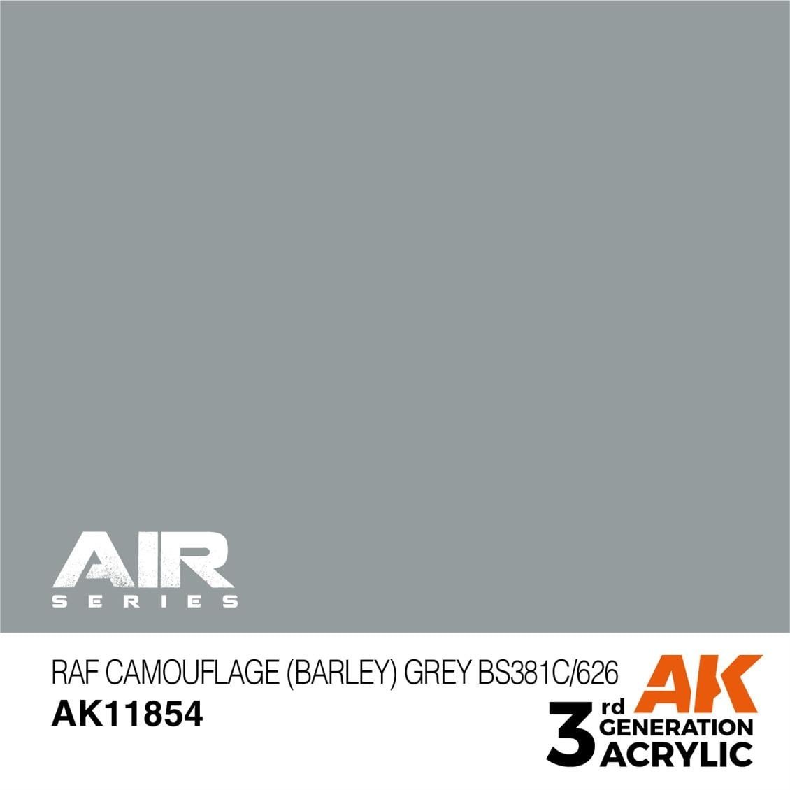 AK 11854 17 ml. RAF Camouflage (Barley) Grey BS381C/626, Aircraft Serisi 3GEN Akrilik Model Boyası