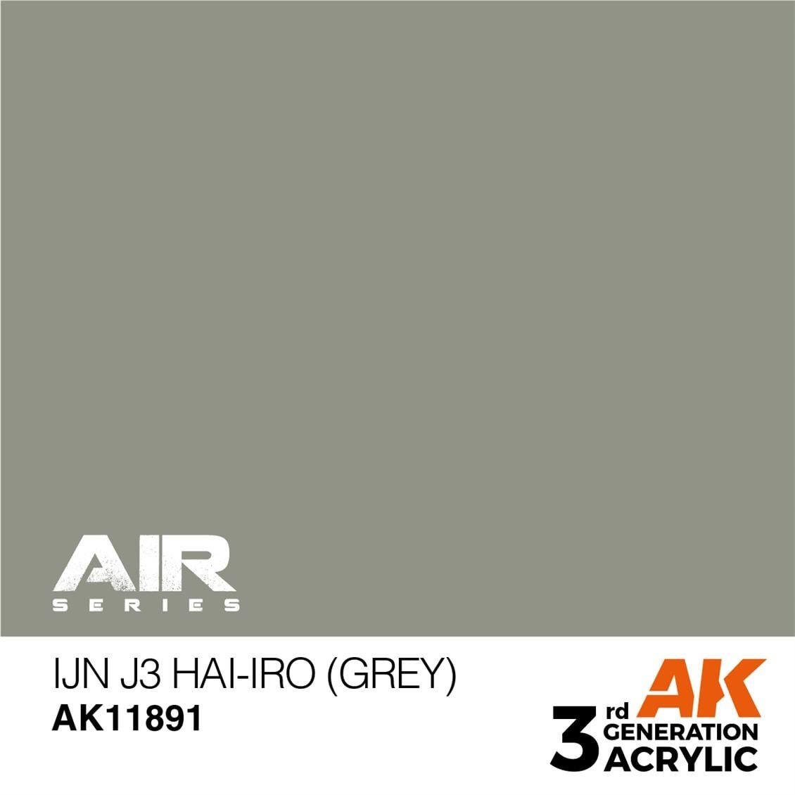 AK 11891 17 ml. IJN J3 Hai-iro (Grey), Aircraft Serisi 3GEN Akrilik Model Boyası