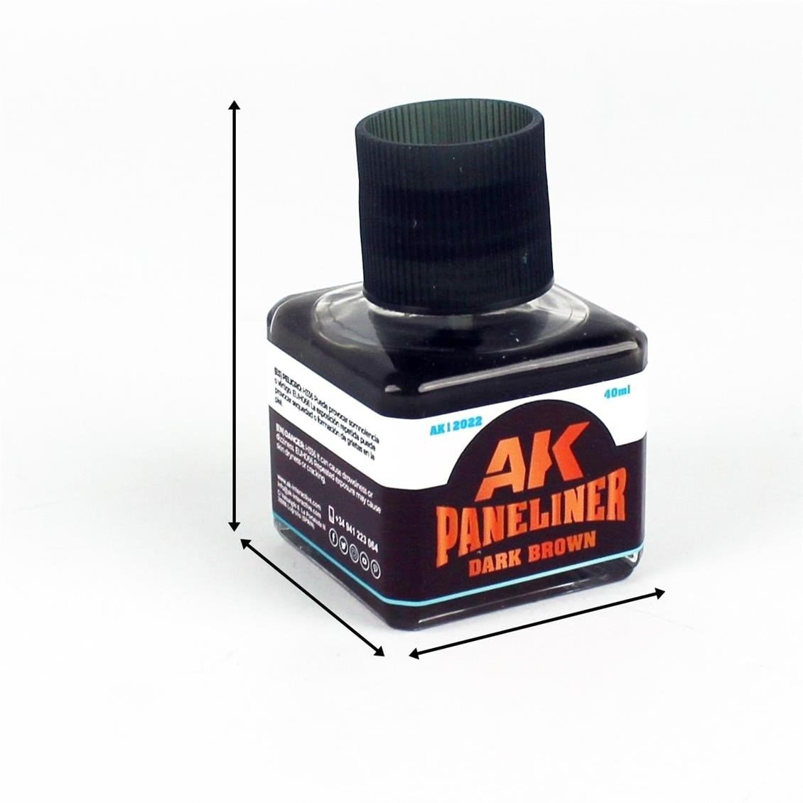 AK 12022 40 ml. Paneliner, Koyu Kahve, Enamel Boya