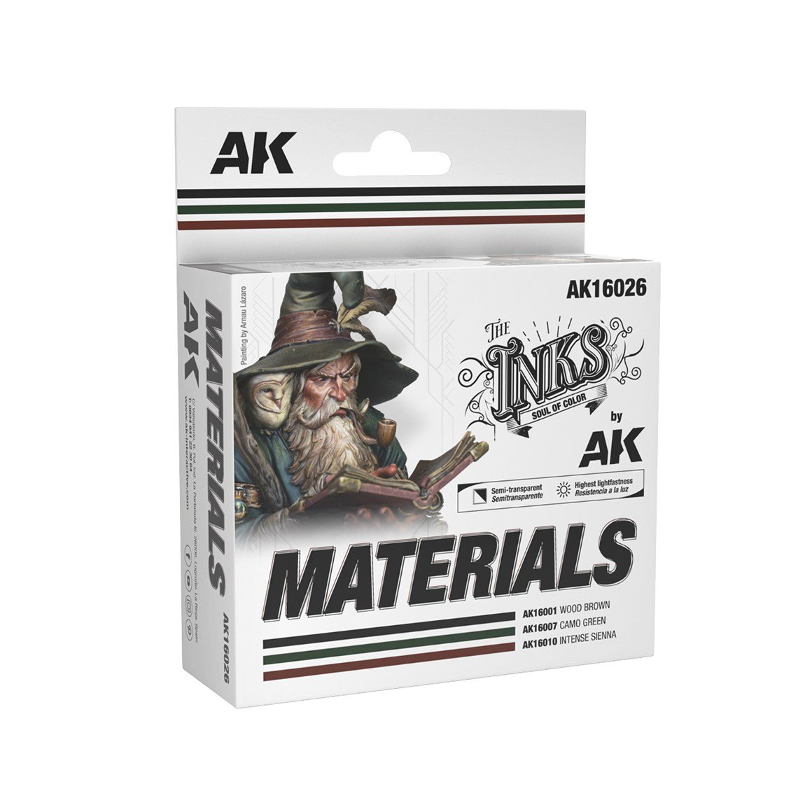 AK 16026 3x30 ml. Malzeme Renkleri, Akrilik Mürekkep Seti