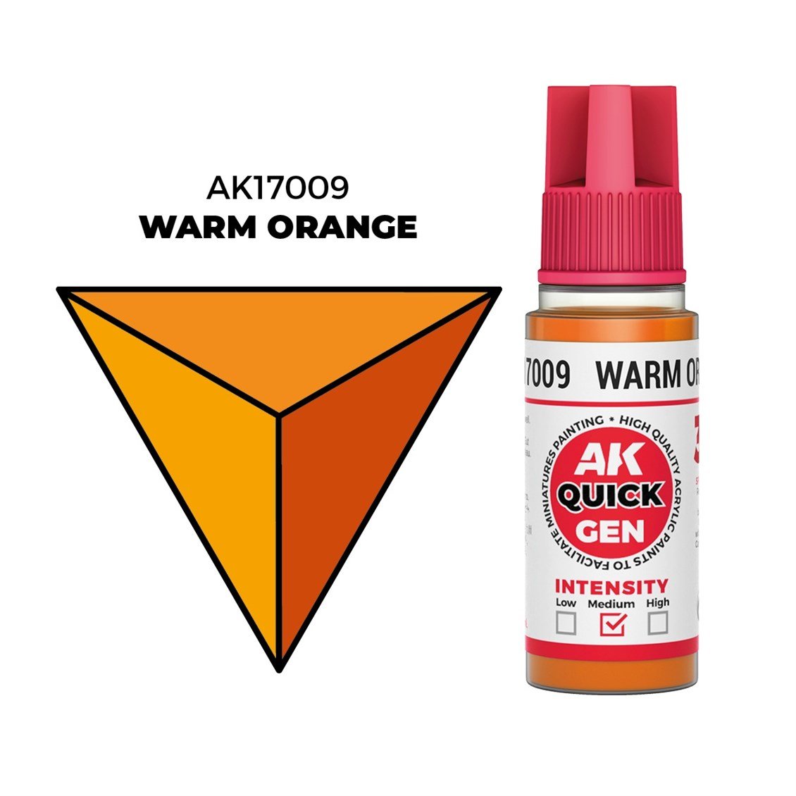 AK 17009 18 ml. Warm Orange, QuickGen Serisi Akrilik Model Boyası