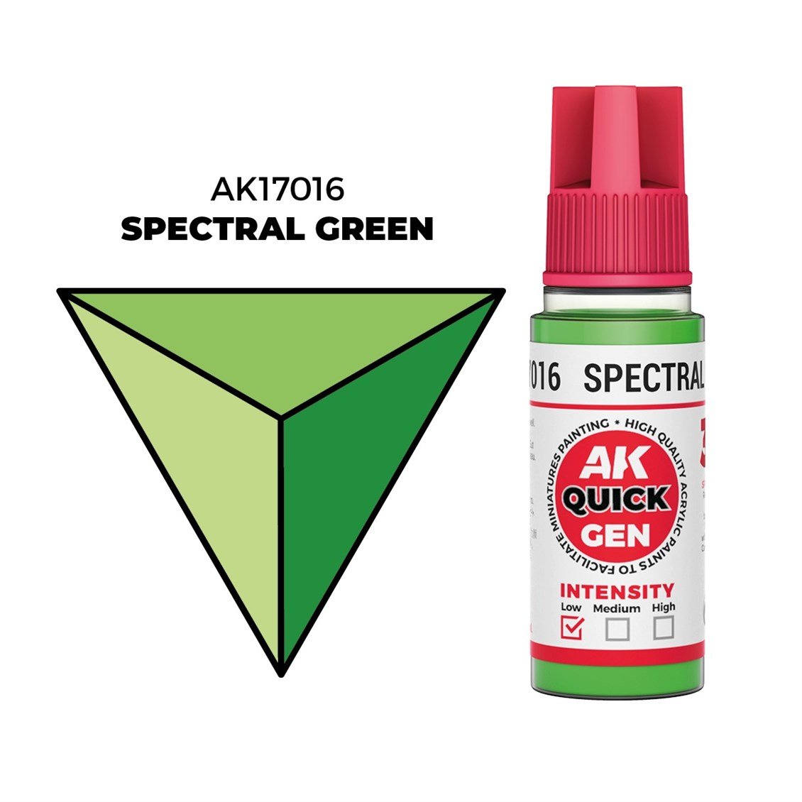 AK 17016 18 ml. Spectral Green, QuickGen Serisi Akrilik Model Boyası