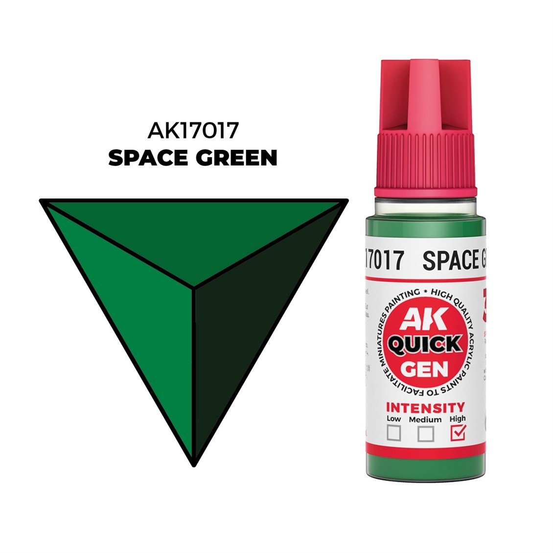 AK 17017 18 ml. Space Green, QuickGen Serisi Akrilik Model Boyası