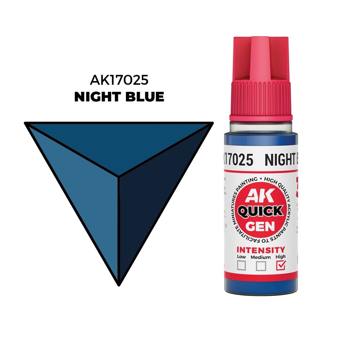 AK 17025 18 ml. Night Blue, QuickGen Serisi Akrilik Model Boyası