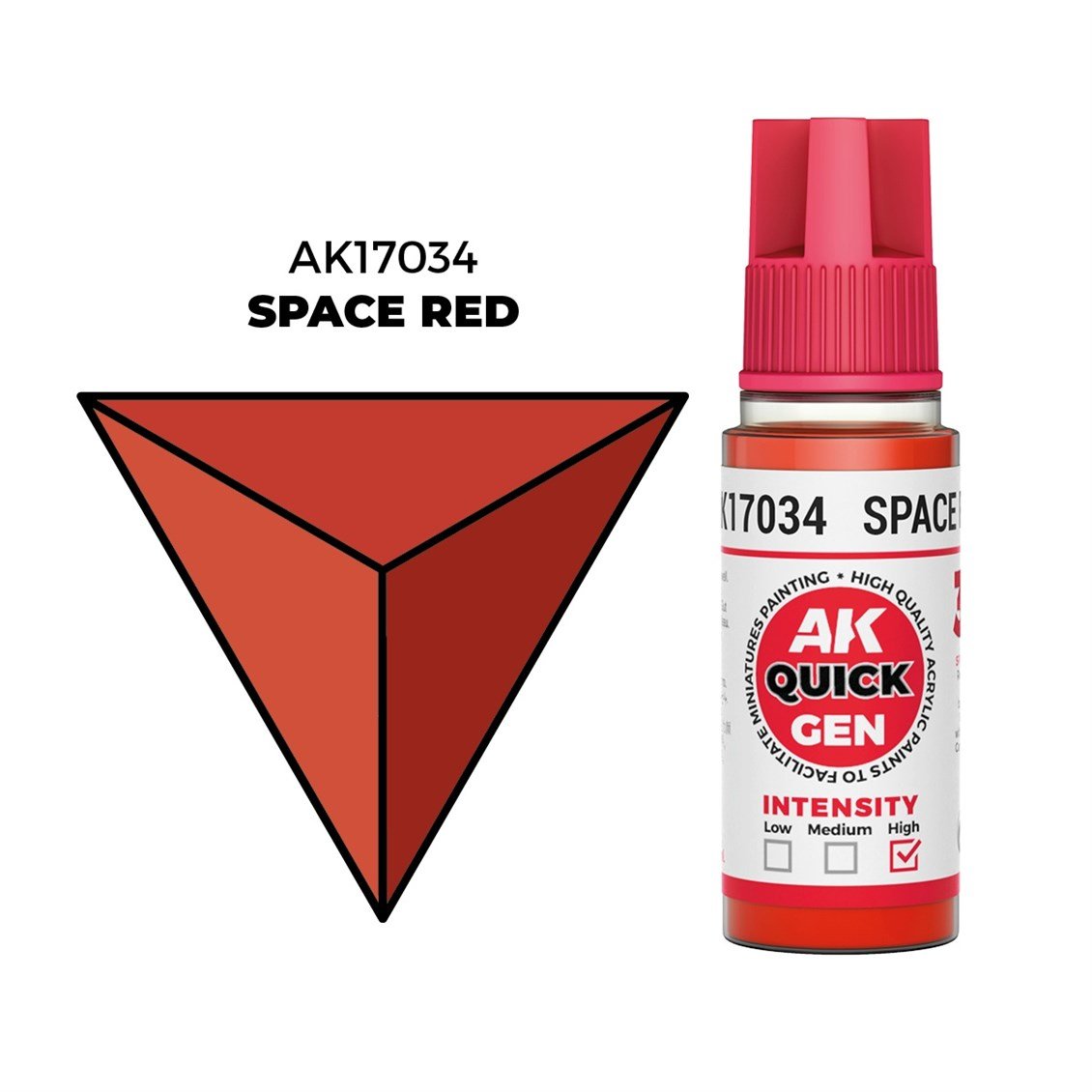 AK 17034 18 ml. Space Red, QuickGen Serisi Akrilik Model Boyası
