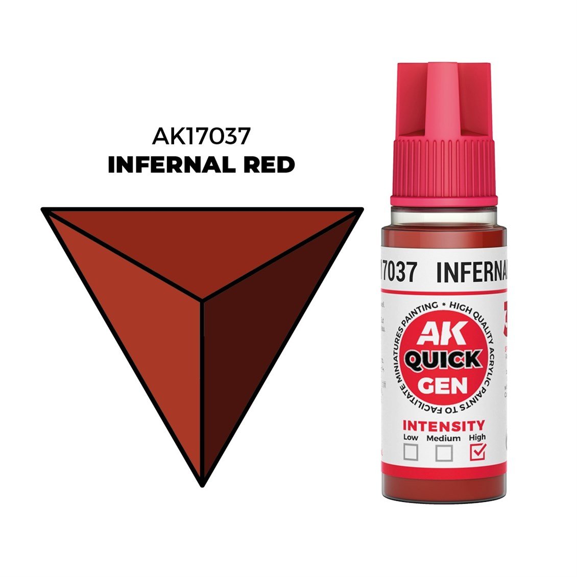 AK 17037 18 ml. Infernal Red, QuickGen Serisi Akrilik Model Boyası