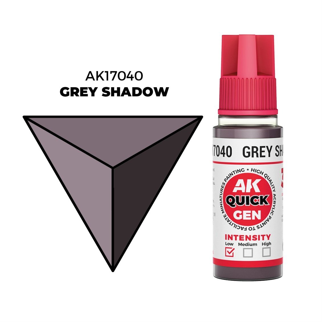 AK 17040 18 ml. Grey Shadow, QuickGen Serisi Akrilik Model Boyası