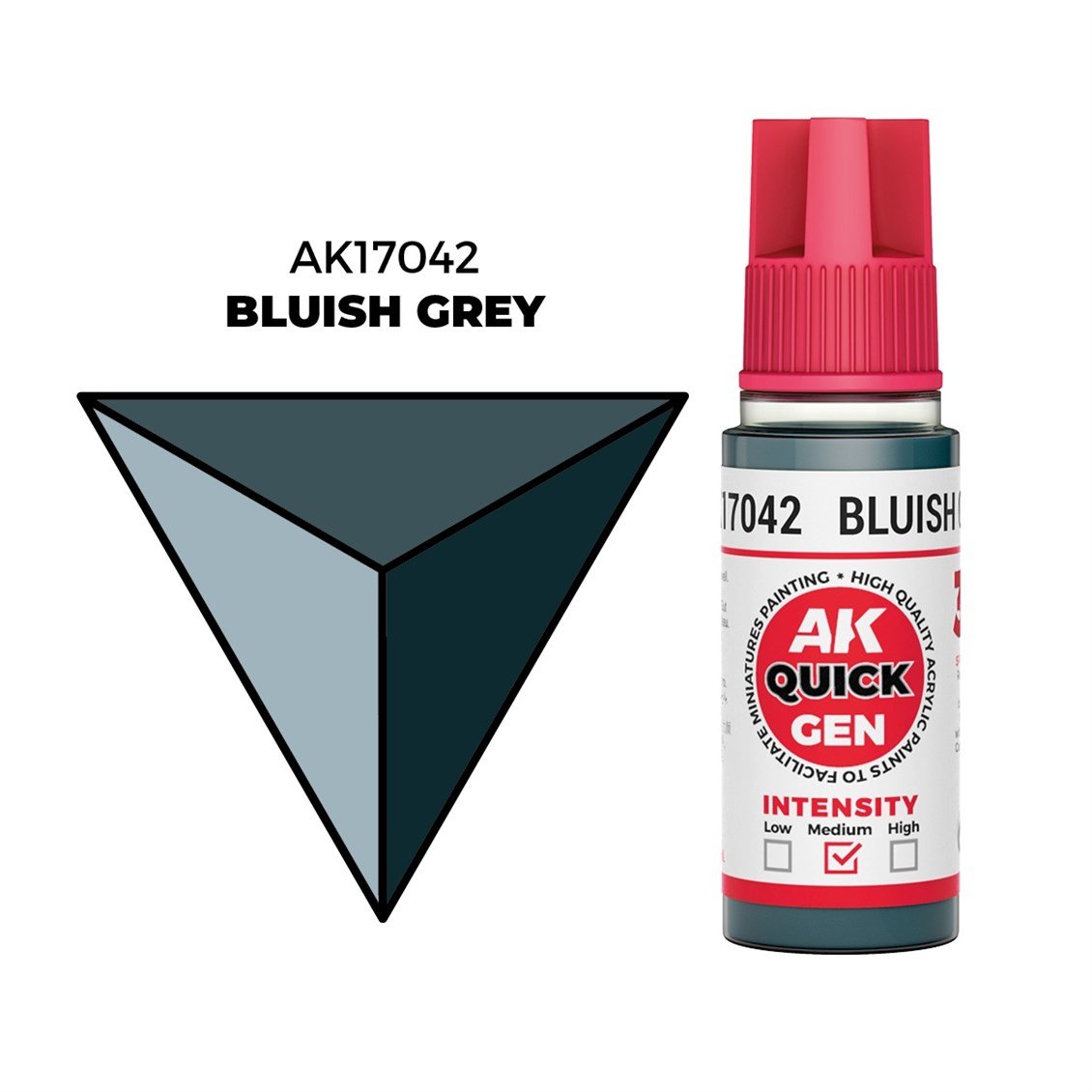 AK 17042 18 ml. Bluish Grey, QuickGen Serisi Akrilik Model Boyası